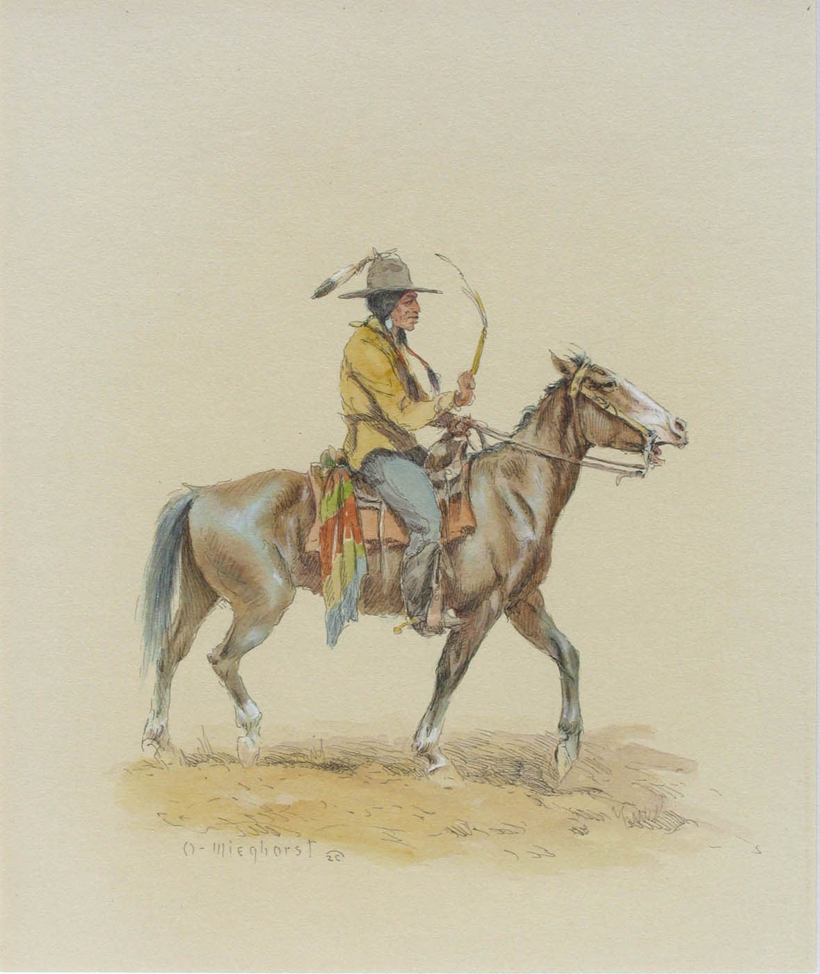 Navajo Rider - Art by Olaf Wieghorst