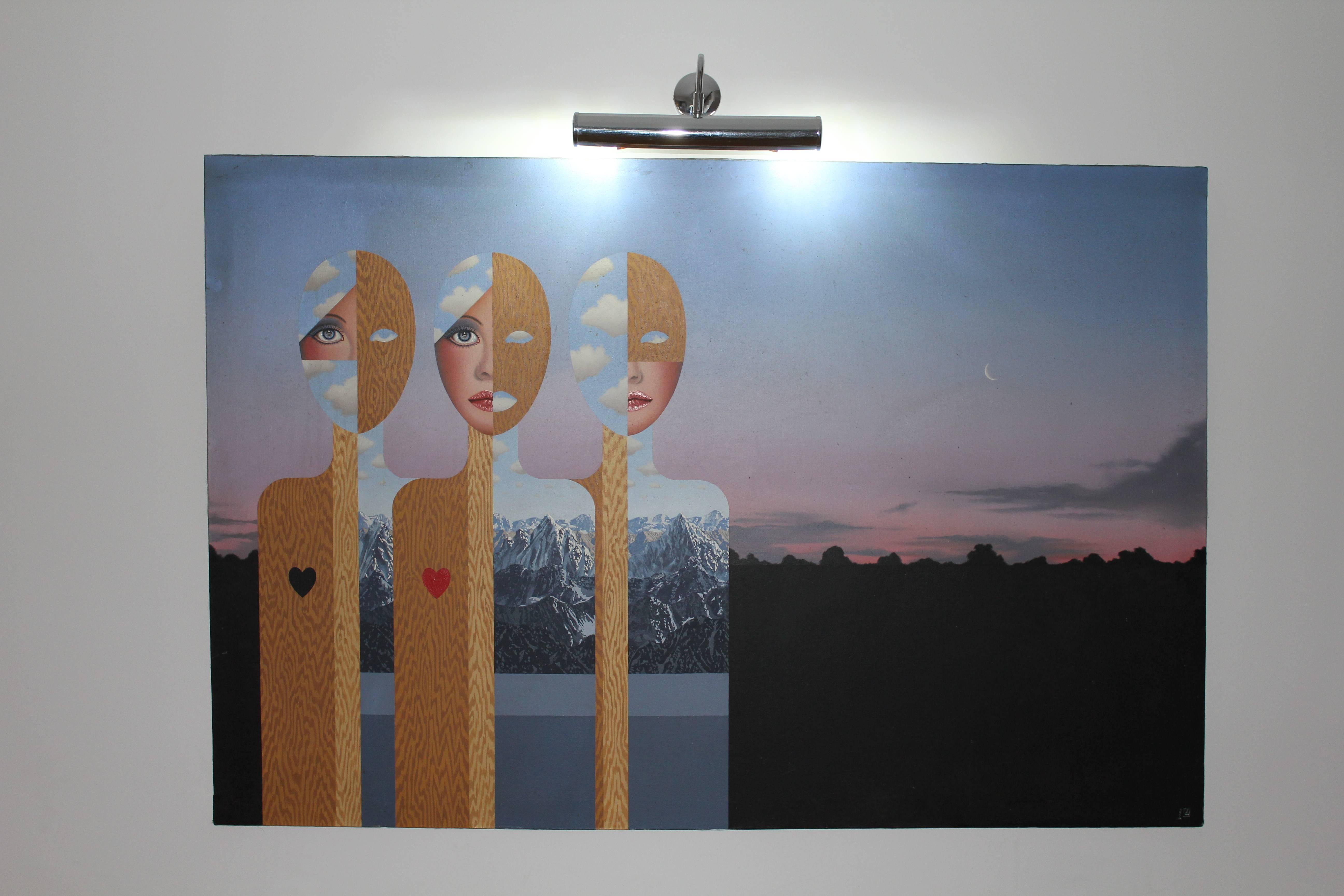 Spiritual Logic , Surrealist , Modern Art - Painting by Anthony John Gray