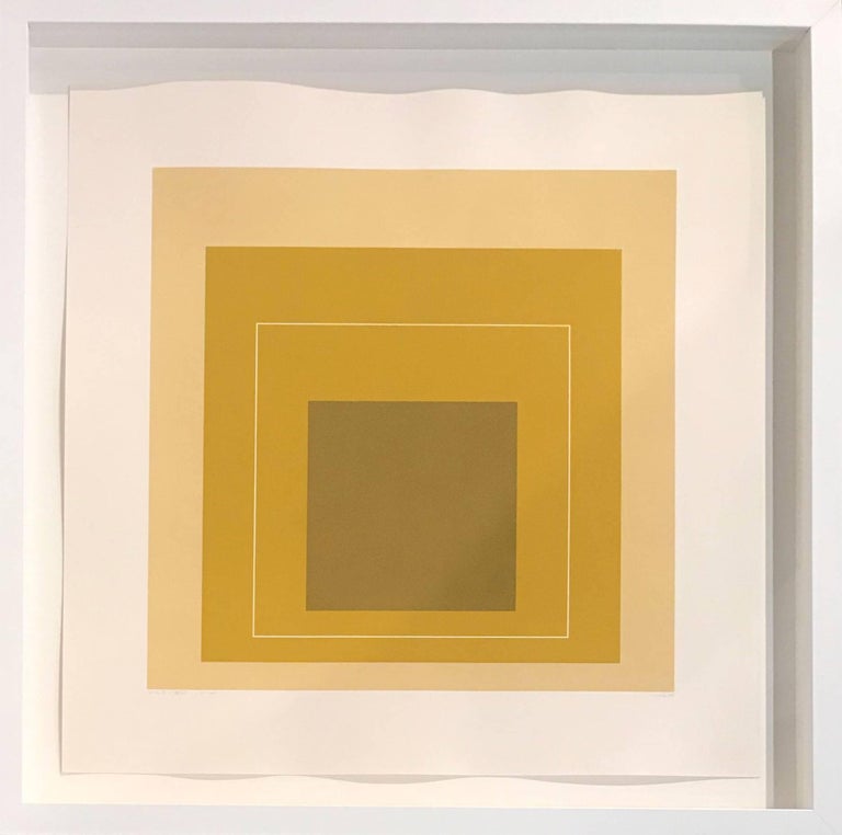 Josef Albers Abstract Print - wls-xvi - from the white Line Squares (Series II)