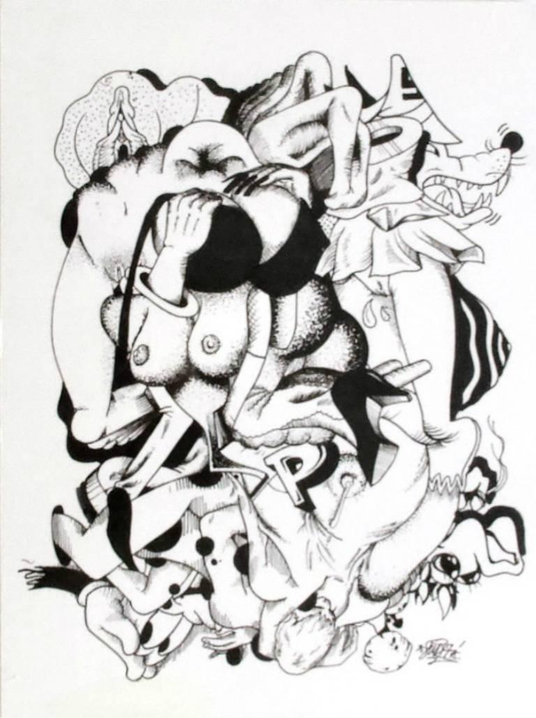 Organized Chaos in Femme - Contemporary Art by Smurfo Udirty