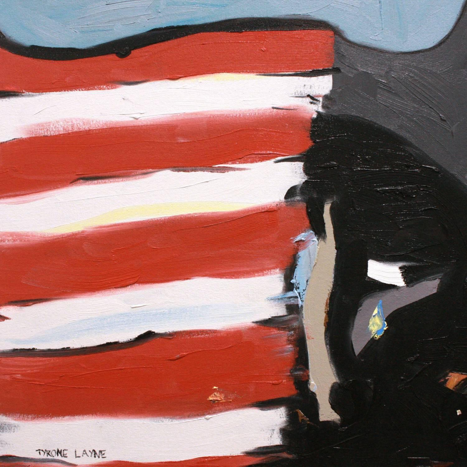 Divided America - original oversized abstract painting by Tyrone Layne For Sale 6