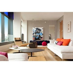 Divided America - original oversized abstract painting by Tyrone Layne