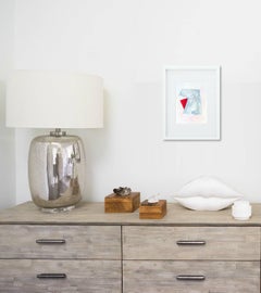 Vanish - framed abstract watercolor on paper painting by Cassandra Brown