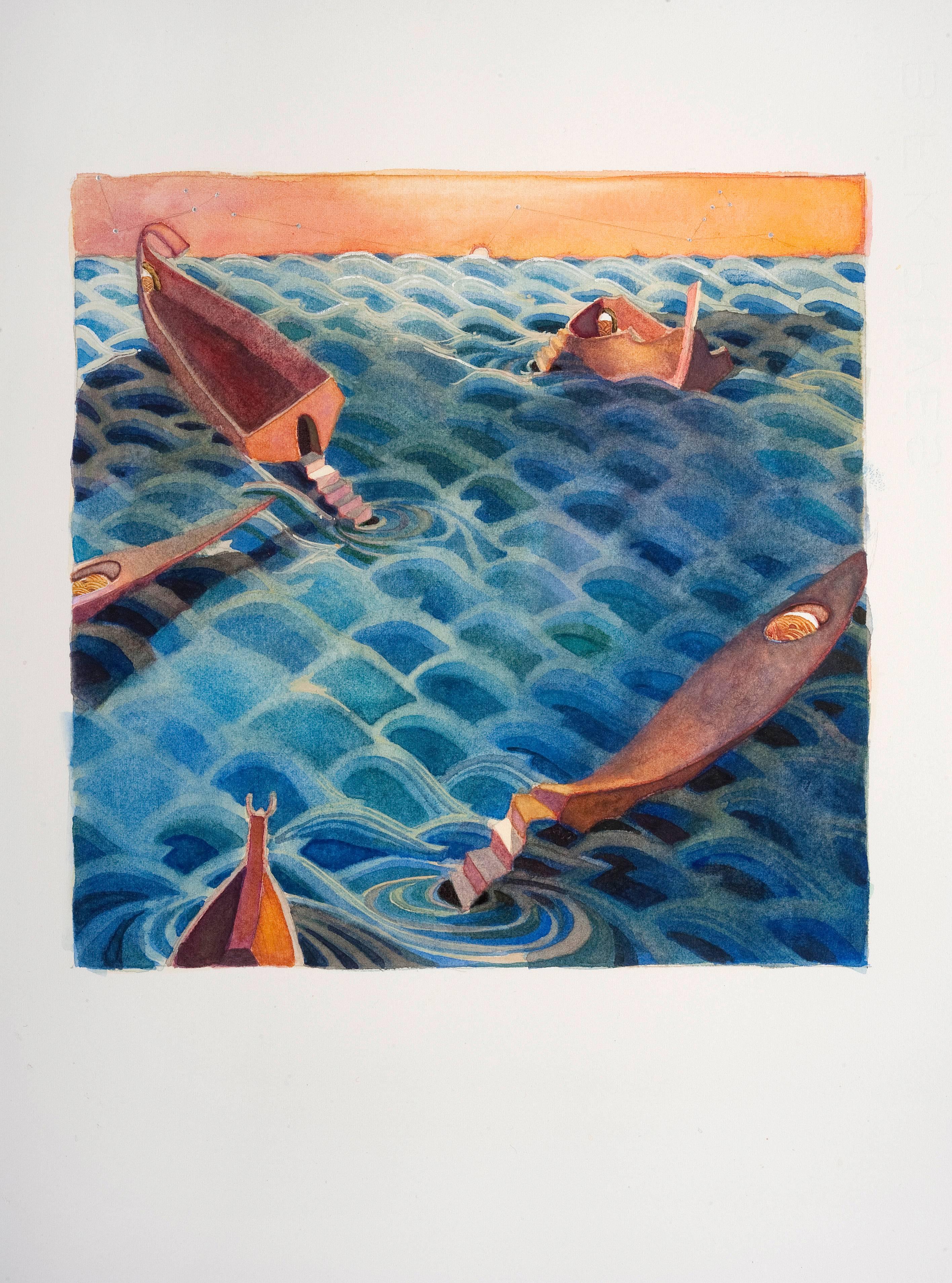 Landscape Painting di Valerie B Hird - VASI