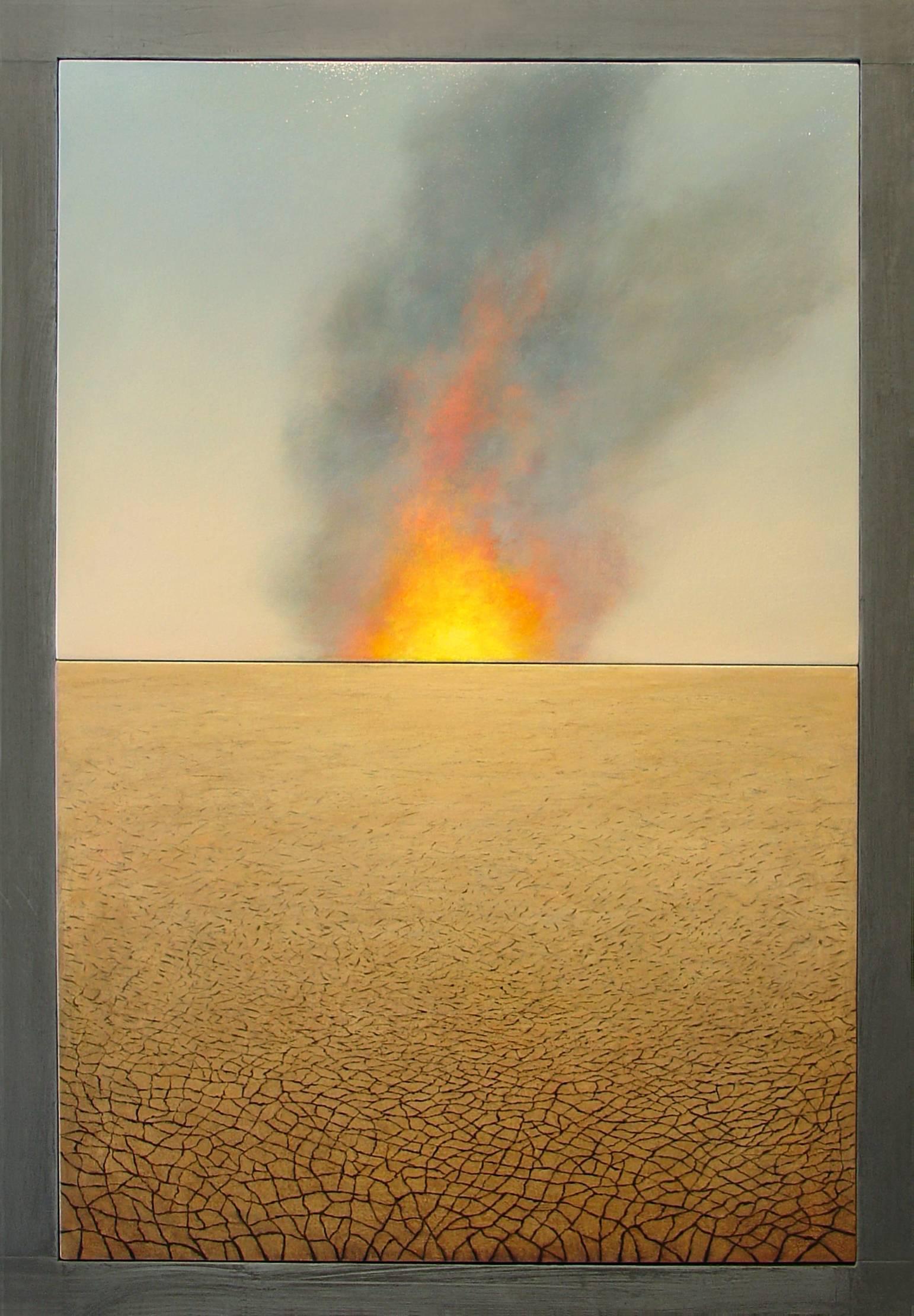 Adam Straus Landscape Painting - FIRE AND EARTH