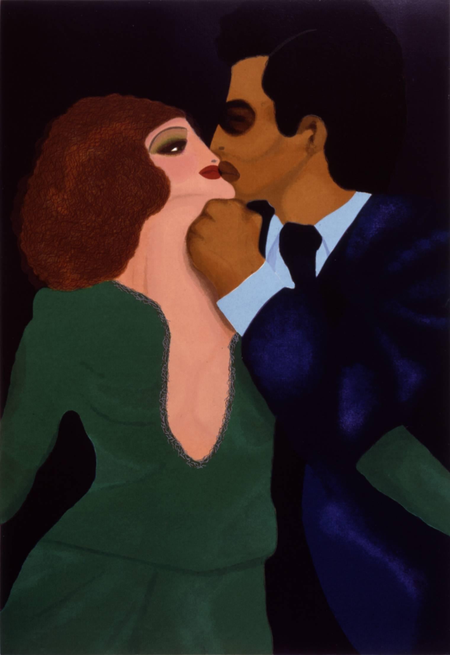 Maripaz Jaramillo Figurative Print - Cita en el Escondite (Dating in the Hideaway)