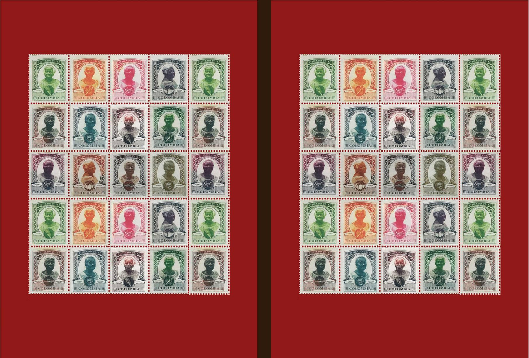 50 PORTRAITS (2 pages of postage stamps)