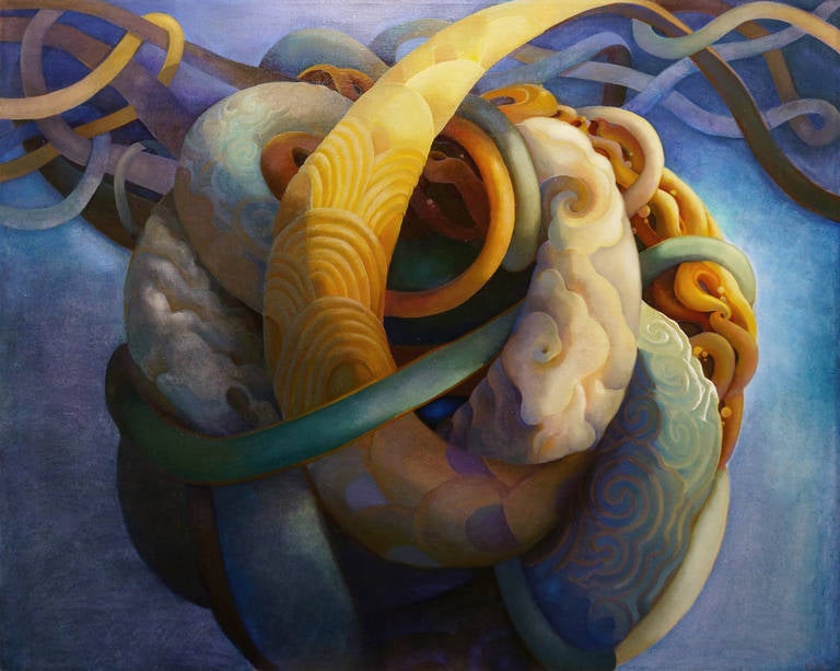 Valerie B Hird Abstract Painting - ETERNAL KNOT