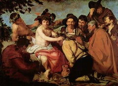 Triumphant Copy Of Bacchus (the Drinkers) Diego Velasquez 19th Century