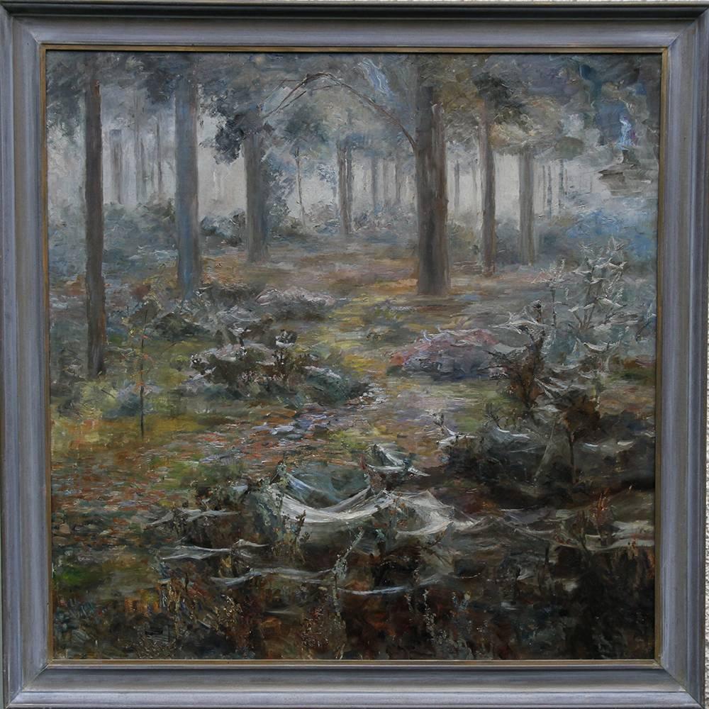 Olive Hockin Landscape Painting - Mystical woodland - British Impressionist oil painting female Suffragette artist