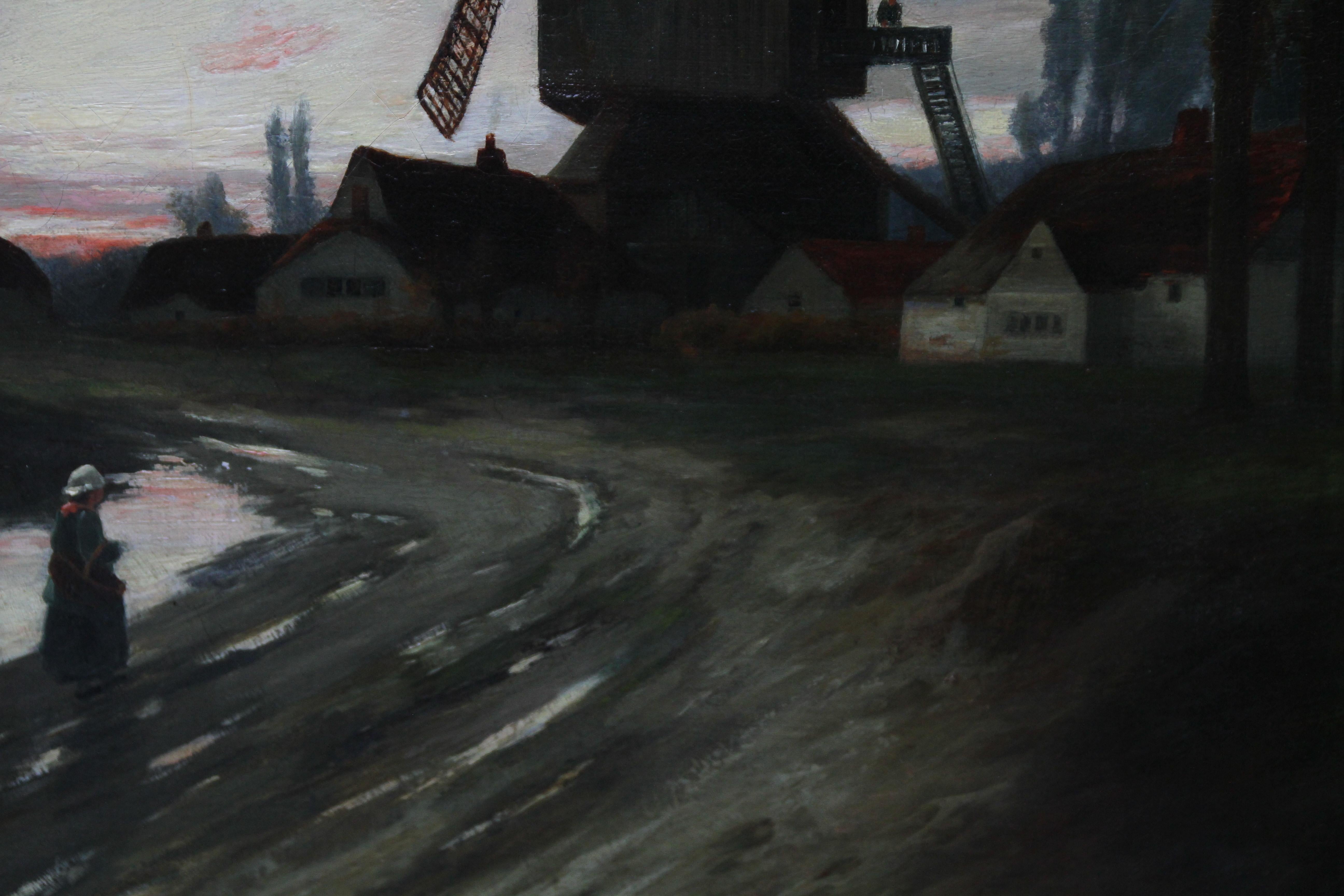The Windmill - Scottish Victorian Impressionist river landscape oil painting art 3