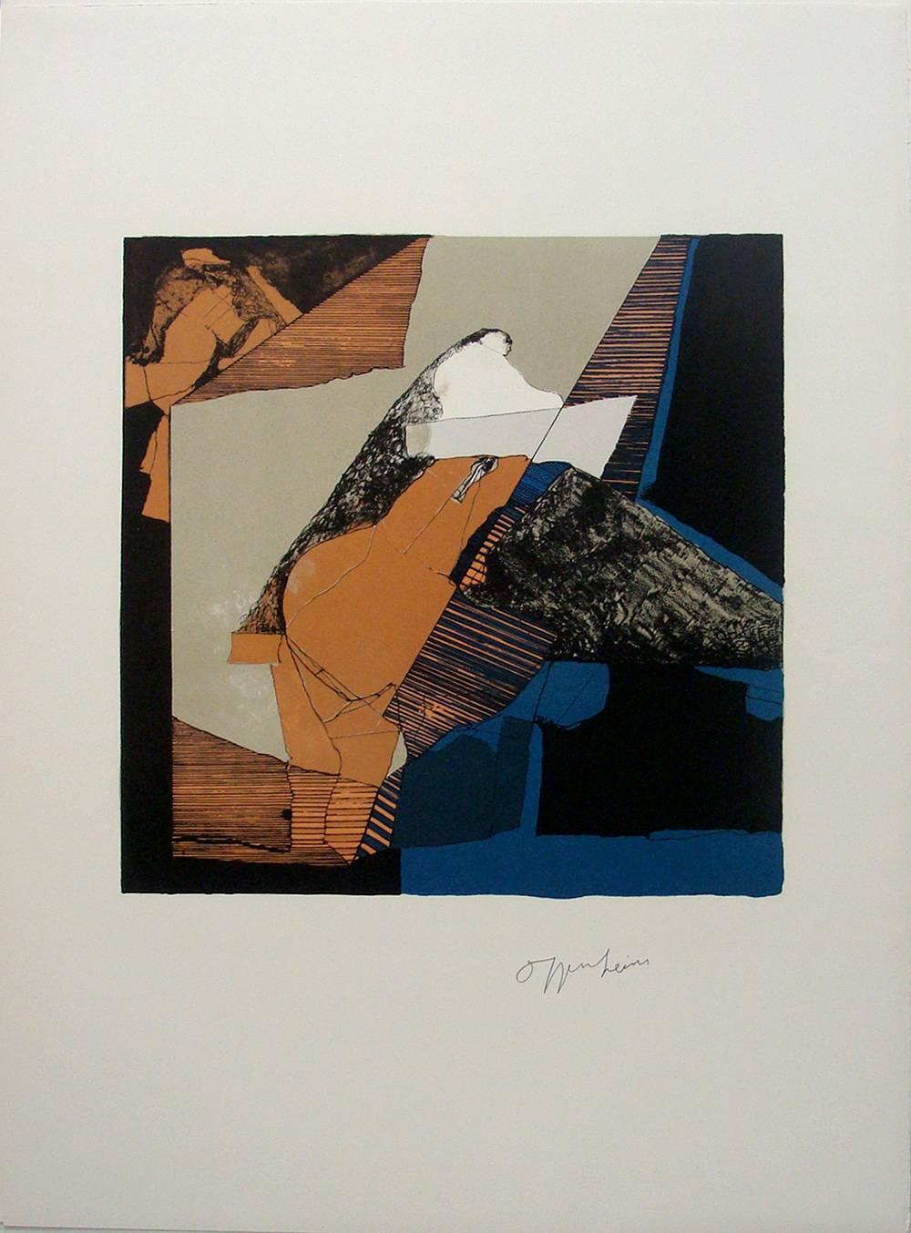 David H. Oppenheim Abstract Print - from the 10 piece suite "Obsession" 1975