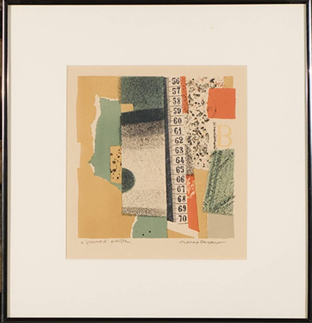 Max Papart Abstract Print - Espace Vertical