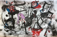 Study for "Against the Tragic Wall", charcoal and pastel on paper
