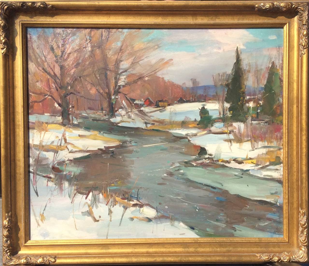 First Snow - Painting by Carl Peters