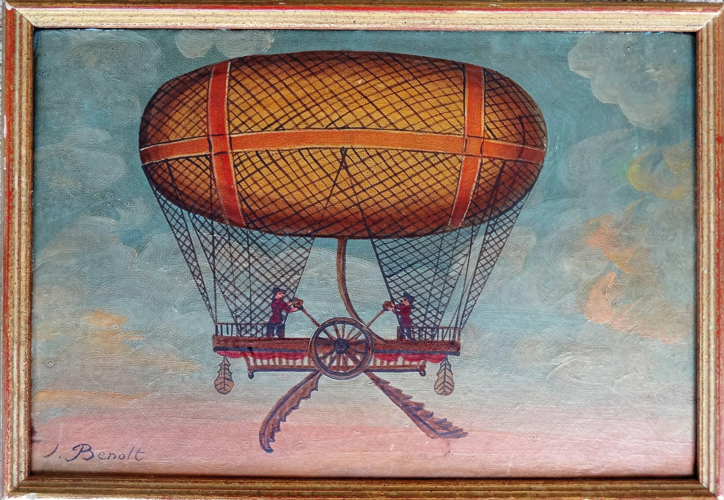 Hot Air Balloons  - Painting by Hector Trotin and various artists 