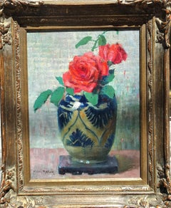 Still Life with Roses in Vase