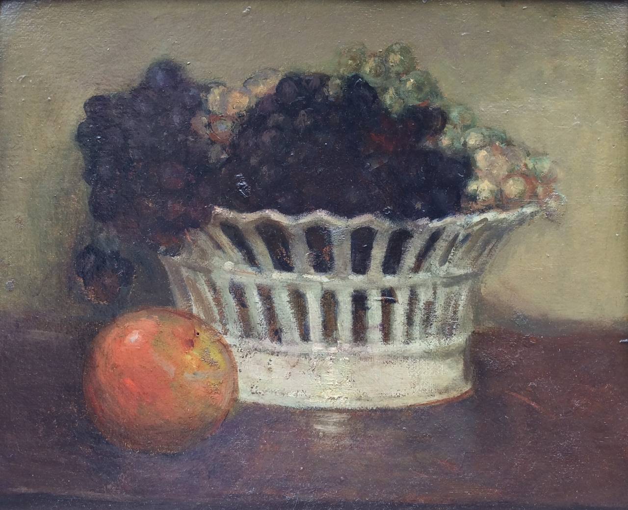Unknown Still-Life Painting - Still Life with Grapes