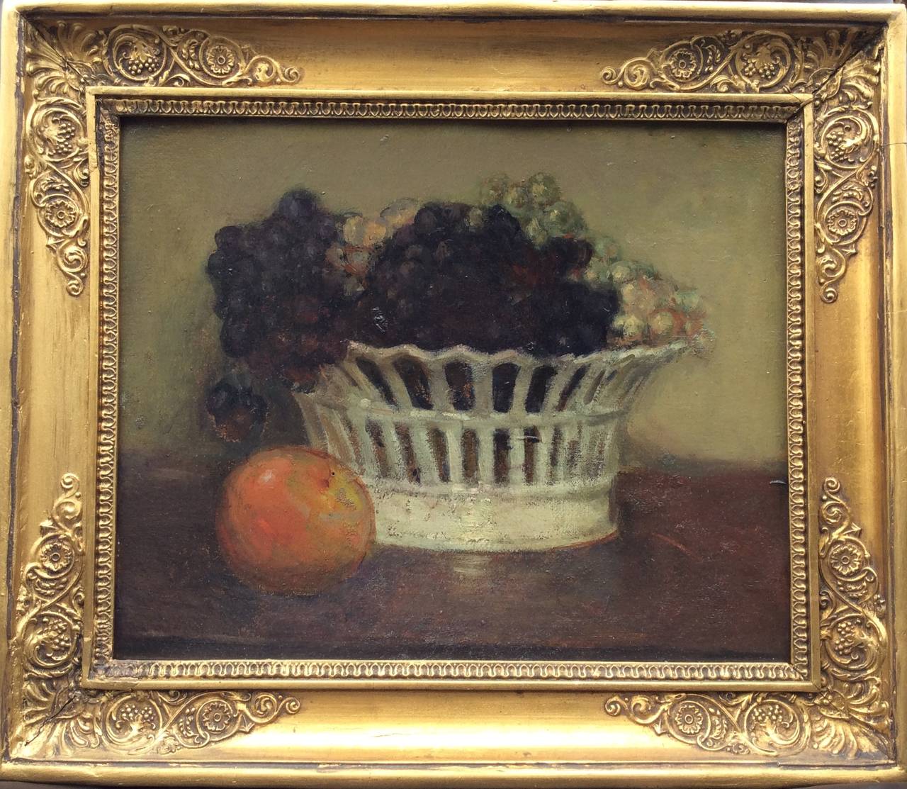 Still Life with Grapes - Painting by Unknown