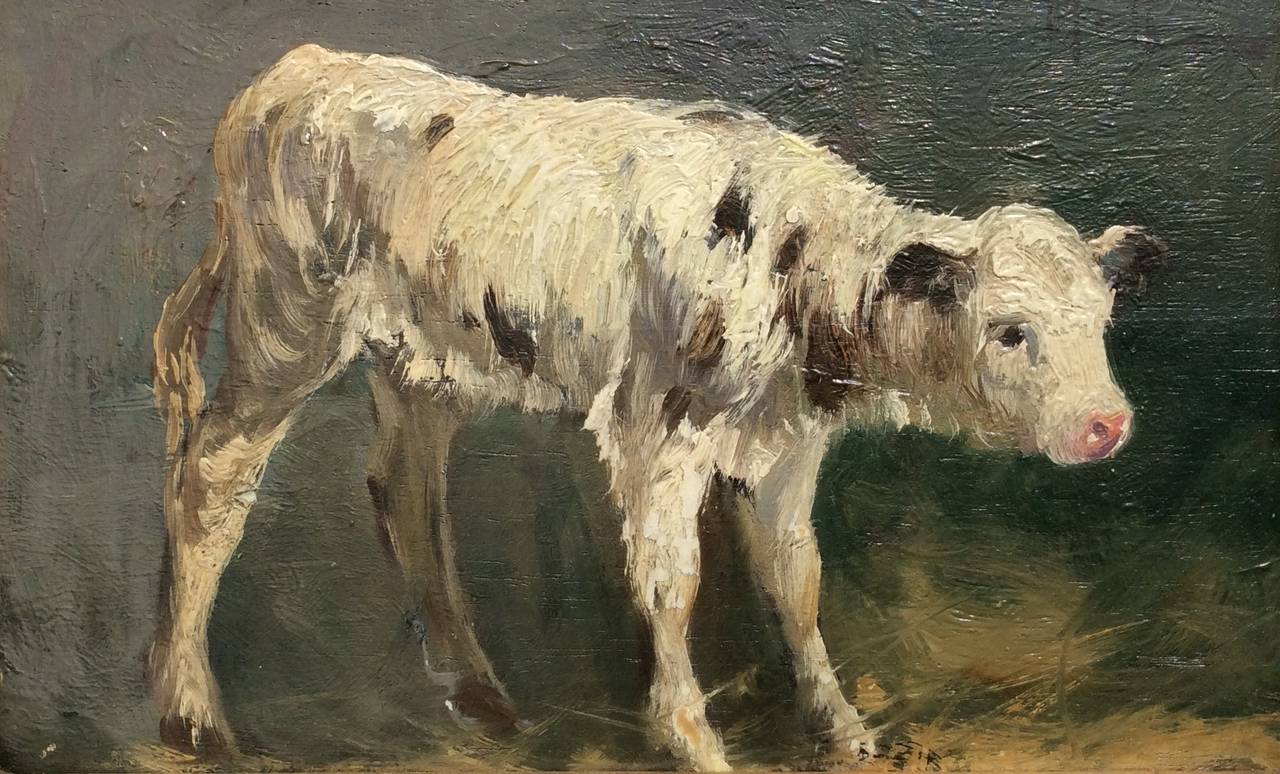 Animal Painting de Matilda Browne - Ternera bebé