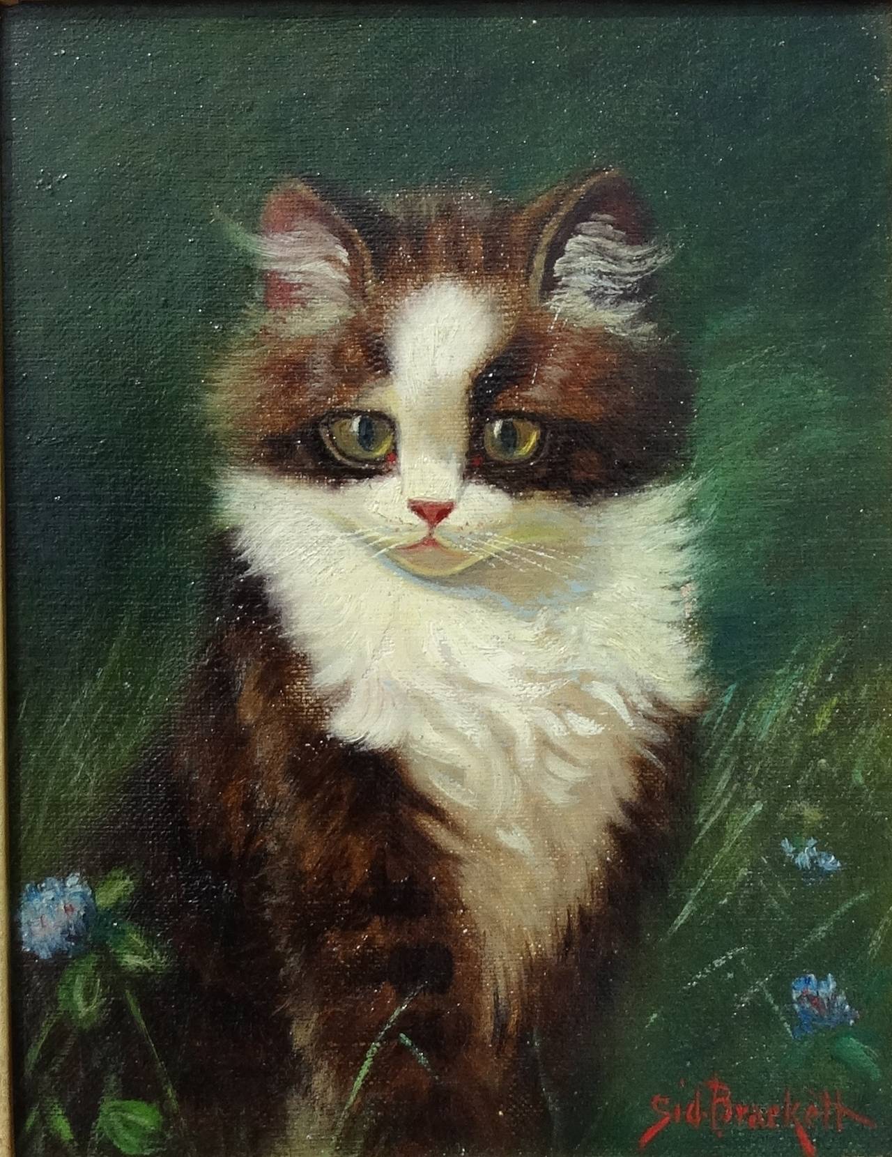 Sidney Lawrence Brackett Animal Painting - Tuxedo Kitten
