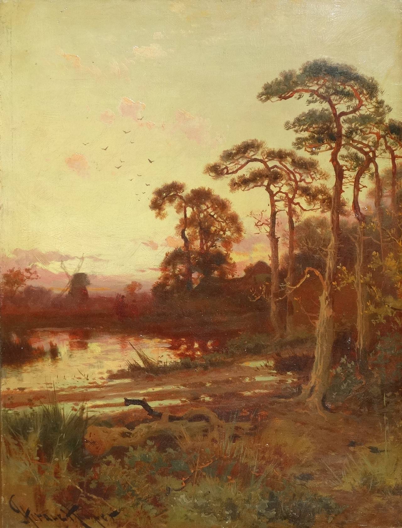 John Horace Hooper Landscape Painting - Evening Light