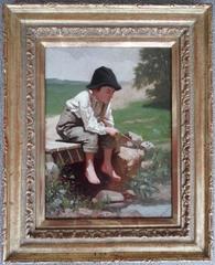 "Little Boy Fishing (Barefoot)"