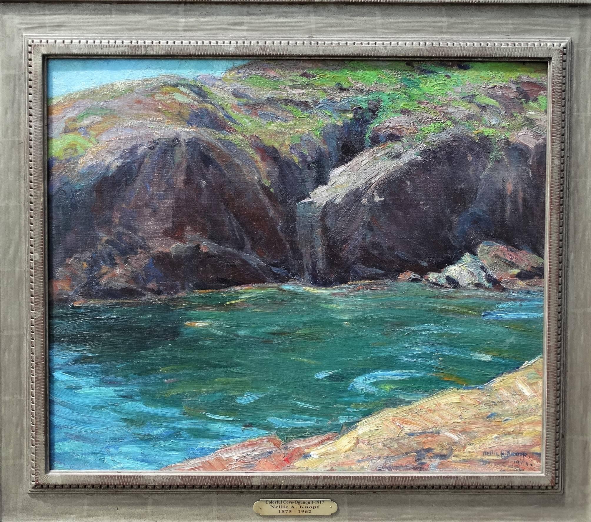 Nellie Augusta Knopf Landscape Painting - "Ogunquit Cove"