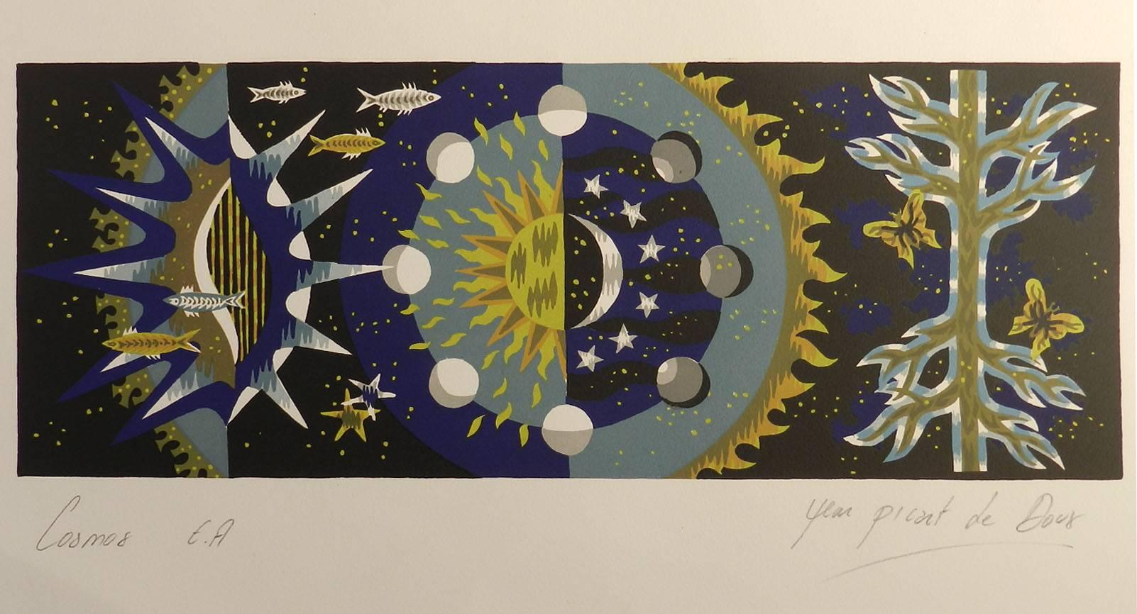 Jean Picart Le Doux signed lithograph “Cosmos”, EA.
Signed in pencil by the artist Jean Picart Le Doux, 1902-1982  French
Artists proof
Cartridge paper unframed
Measures: Actual image 17cms 6.7inches high 47cms 18.5cms wide.