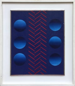 Abstract Finnish Artist Juhana Blomstedt 'Untitled' 1968 Oil Canvas Contemporary