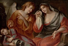 Federico Bianchi "Agar, Ismael and the Angel" 1680 ca, Oil Canvas Ancient Holy