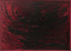 Edgar Pillet "Vulcanisation" 1959 Oil on Canvas Abstract Expressionism