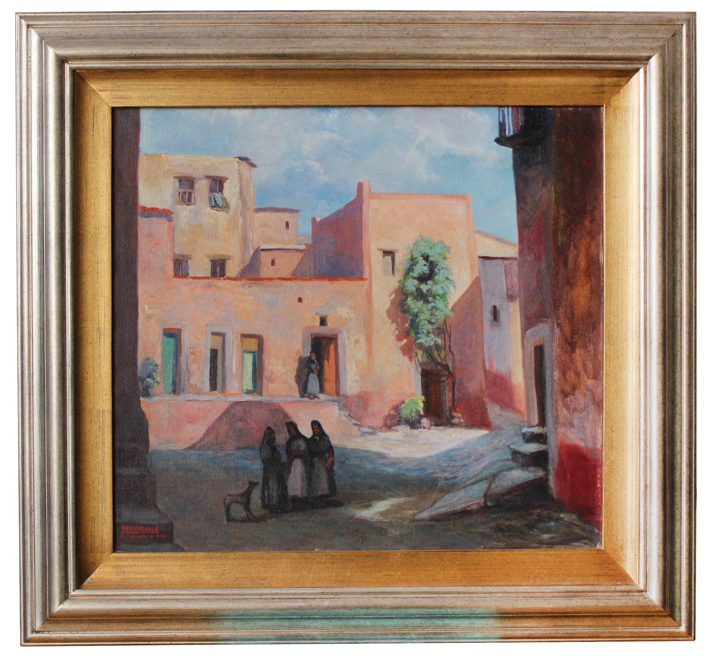 Figurative Painting de Pablo Almela - Guanajuato