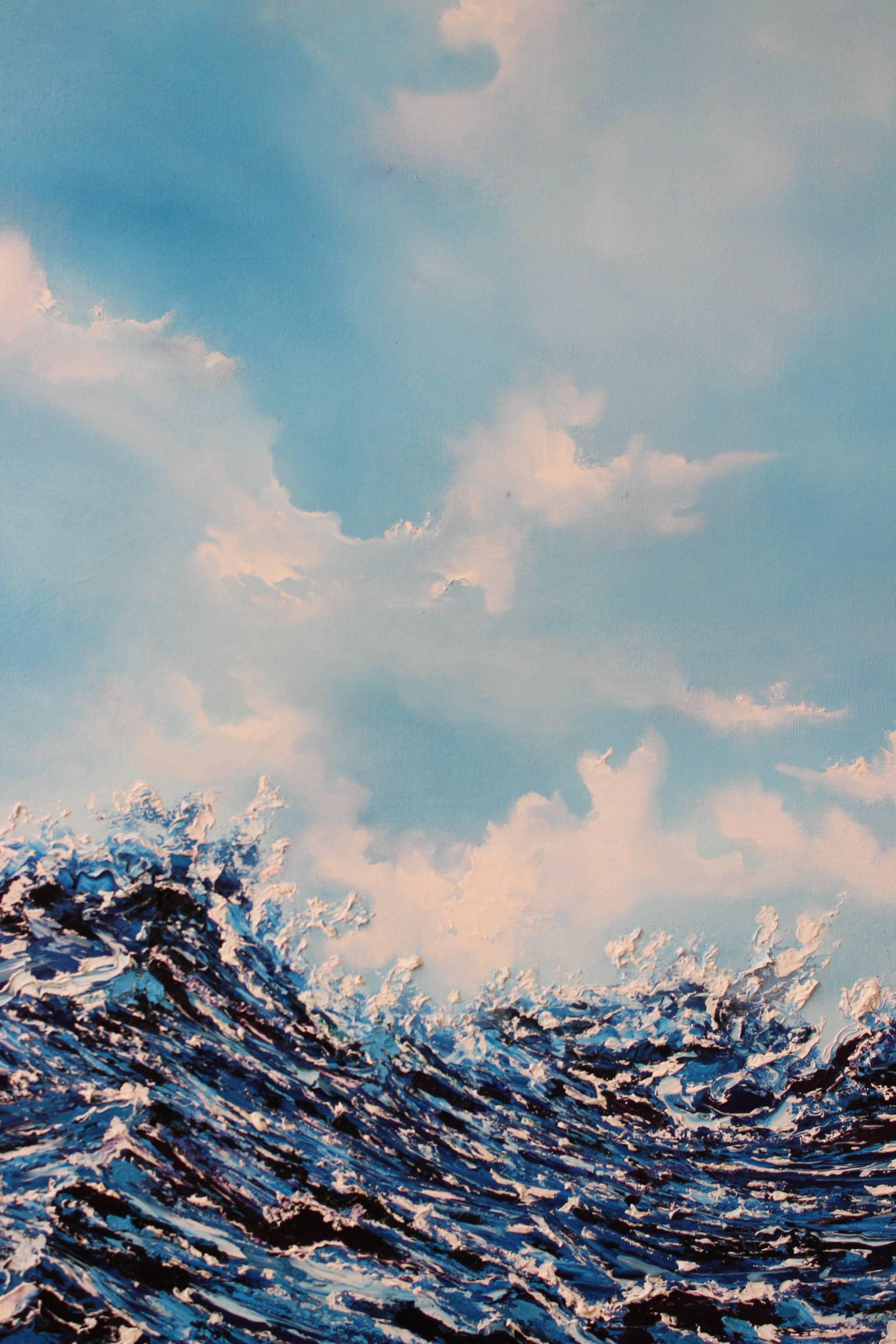 Niedriger tide-Effekt (Blau), Abstract Painting, von Carlos Reyes