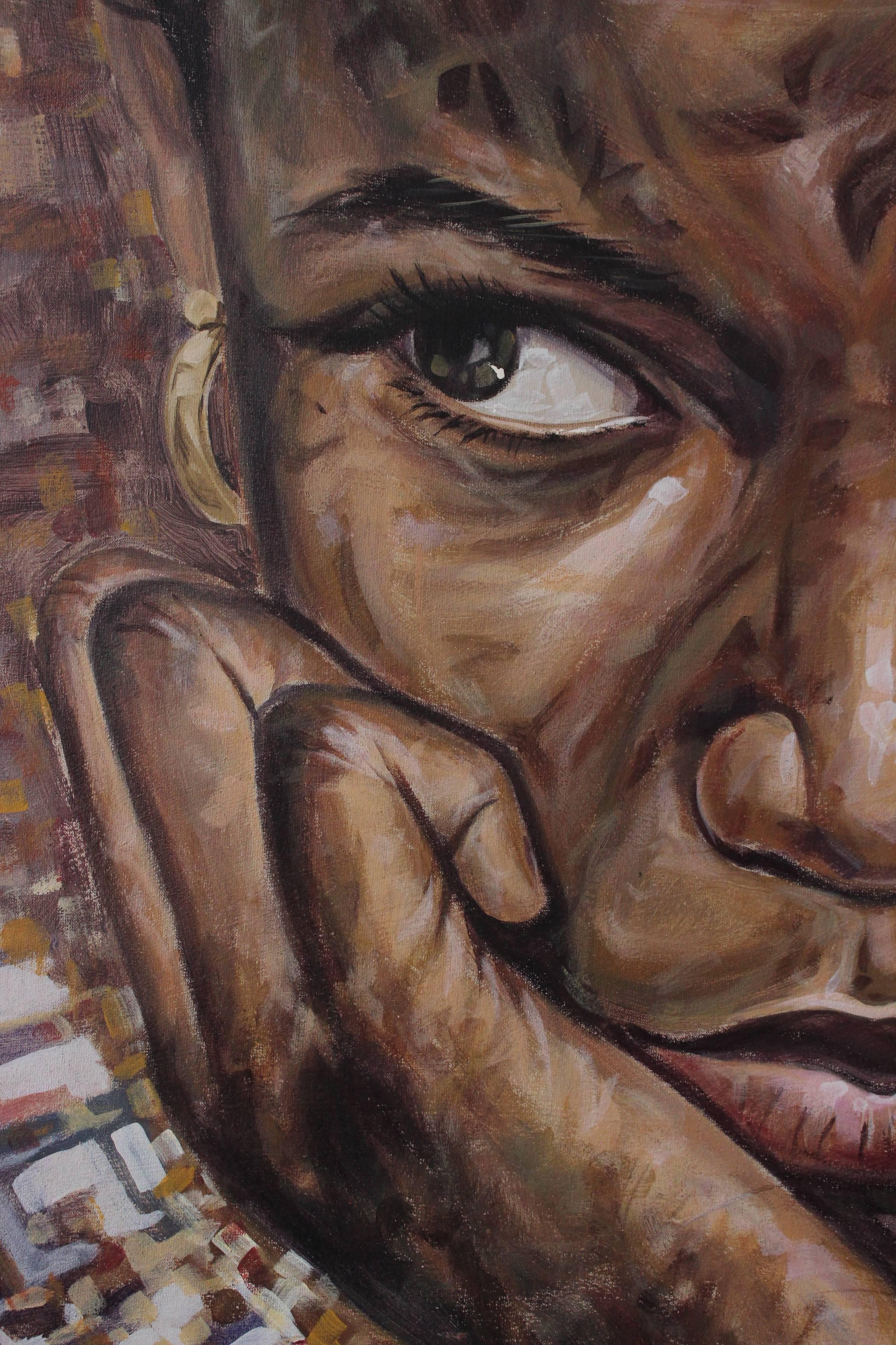 Artista mexicano contemporáneo Ricardo Ramírez - Pensativo en venta 1