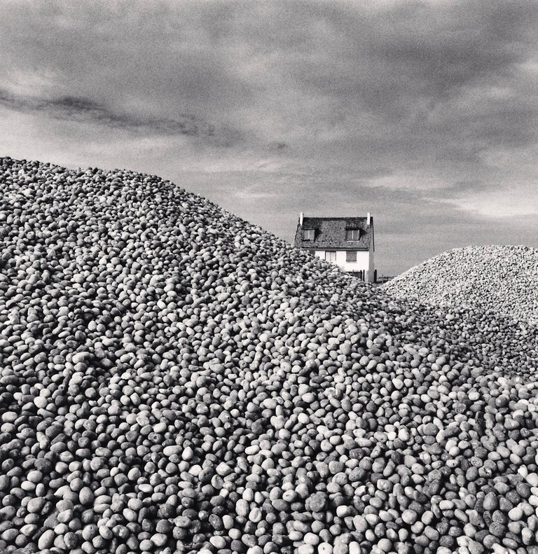 Pebbles and Beach House, Cayeux-Sur-Mer, Picardie, France, 2009 - Michael Kenna - Photograph by Michael Kenna