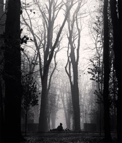 Springbrunnen der Flora, Versailles, Frankreich 1988 - Michael Kenna (Schwarz-Weiß)