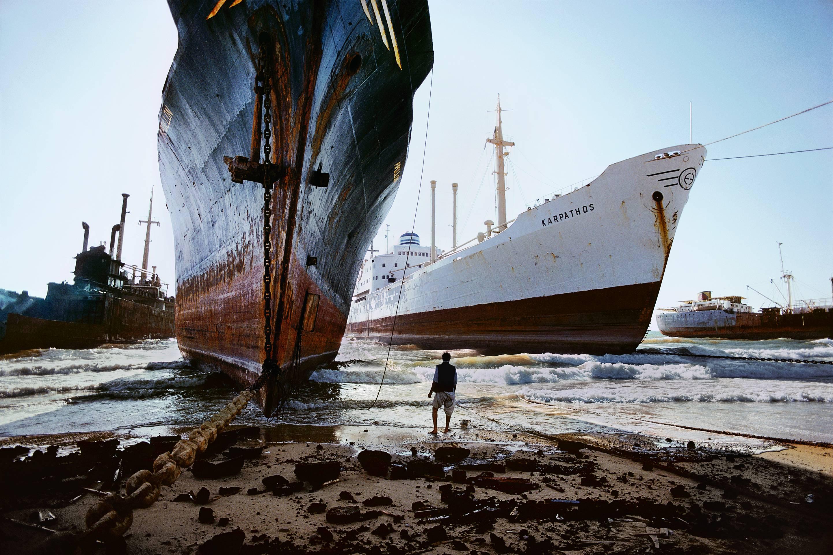 Ship Breaking Yard, Karachi, Pakistan, 1985 - Steve McCurry (Colour Photography)
Signed and numbered on photographer's edition label on reverse 
Digital C-Type print
20 x 24 inches 
From an edition of 30  

Also available in two larger sizes, please