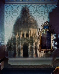 Vintage Blurry Upright Camera Obscura: Santa Maria Della Salute with Scaffolding