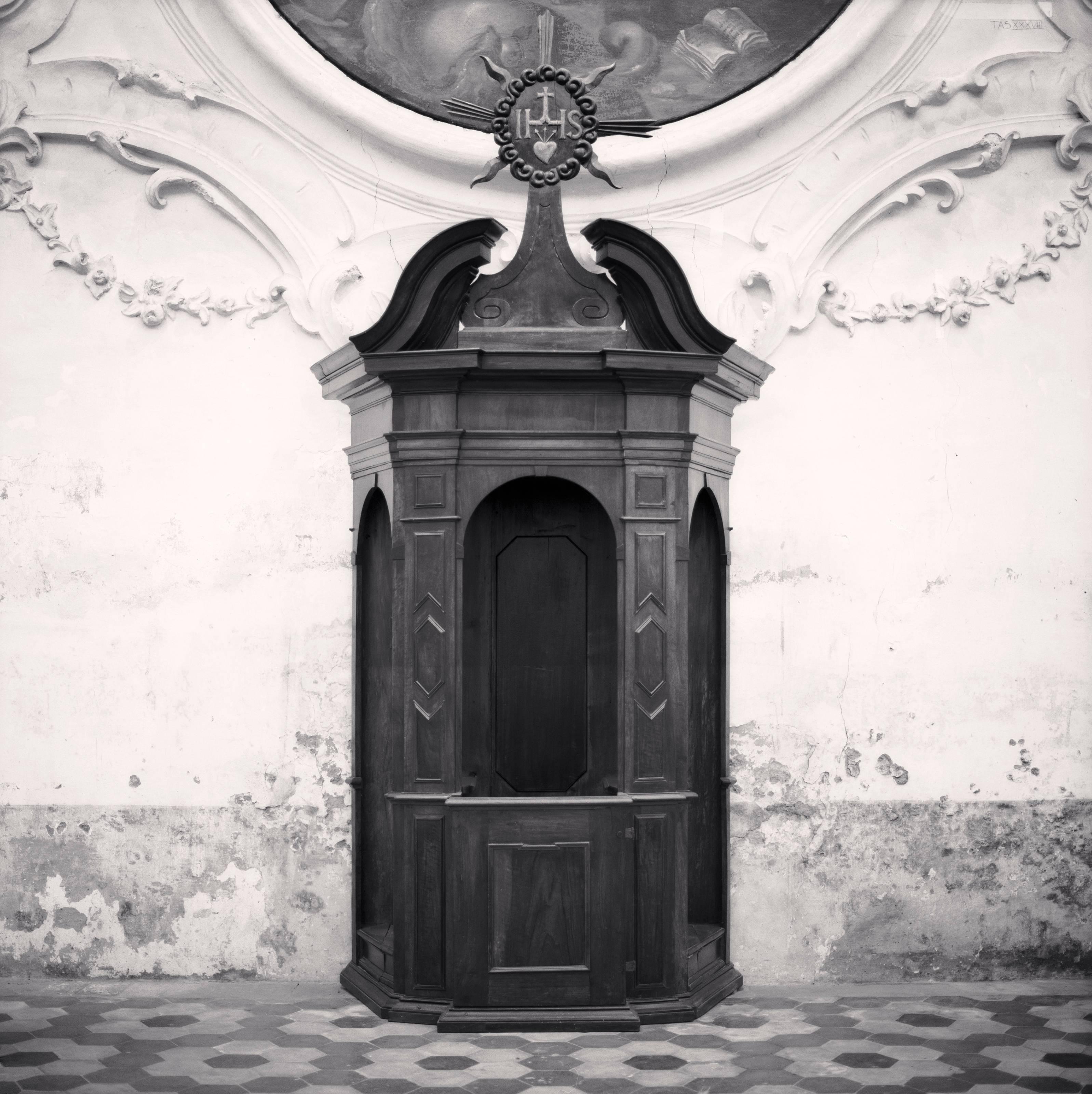 Michael Kenna Black and White Photograph - Confessional, Study 3, Chiesa di Sant'Andrea, Gualtieri, Reggio Emilia