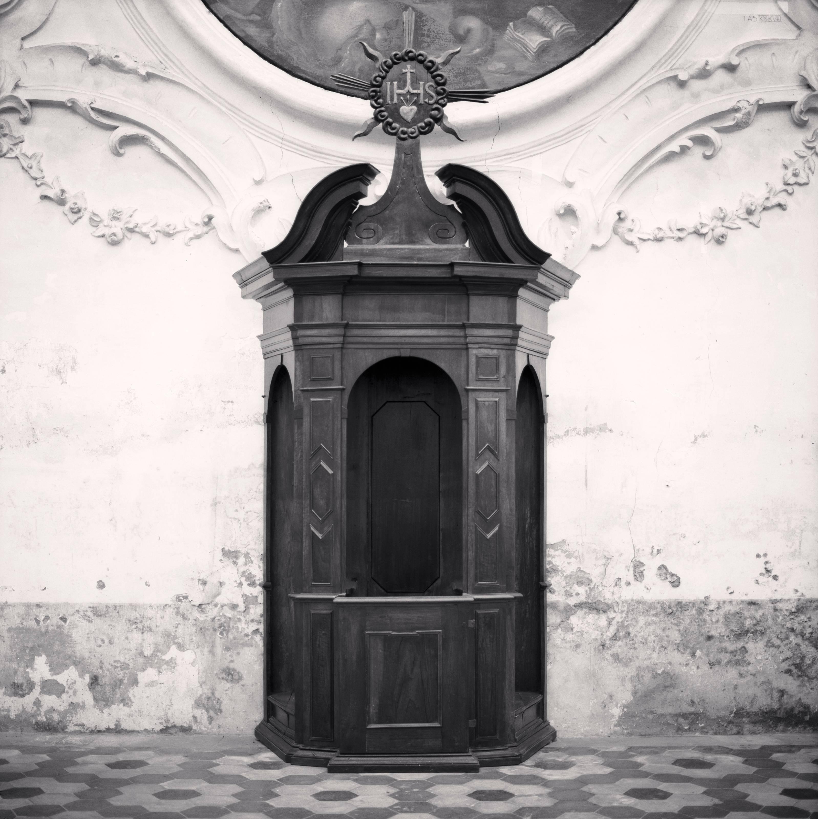 Michael Kenna Black and White Photograph - Confessional, Study 3, Chiesa di Sant'Andrea, Gualtieri, Reggio Emilia 