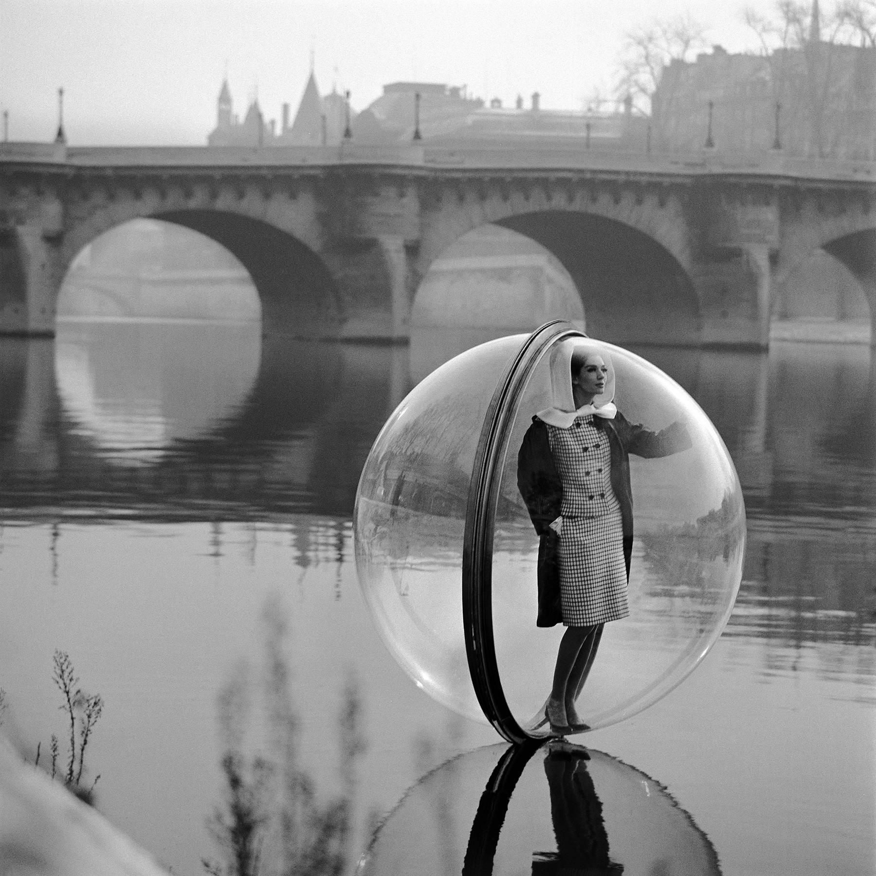 On the Seine - Melvin Sokolsky (Black and White Photography)
Signed on photographer's label on reverse of mount
Archival pigment print, mounted on aluminium
30 x 30 inches
from an edition of 25 + 3 APS

Melvin Sokolsky (born 1933) is celebrated as