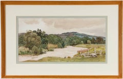 Cedric Kennedy – signiert und ausgestellt 1934 Britisches Aquarell, Fluss und Stil