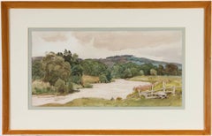 Cedric Kennedy - Signed & Exhibited 1934 British Watercolour, River and Stile