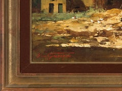 Simon van Gelderen - 20th Century Signed Belgian Oil, Farmyard Scene