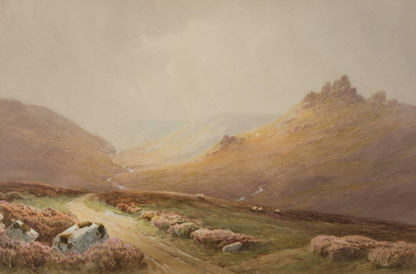 Charles Arthur Hannaford RBA (1887-1972) - British Watercolour, Dartmoor Tor 1