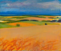 Ulrik Hoff (b.1938) - Signed Contemporary Danish Oil, Summer Landscape