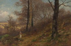 Antique Josiah Clinton Jones - Late 19th Century Signed English Oil, Woodland Landscape