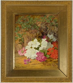 Thomas Worsey - 1875 Signed 19th Century English Oil, Floral Still Life