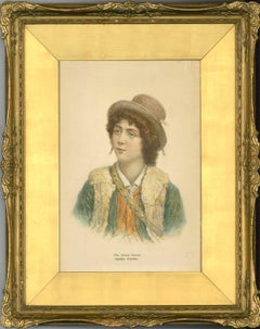 Andrea Finardi - Gilt Framed 19th Century Italian Watercolour, The Young Italian